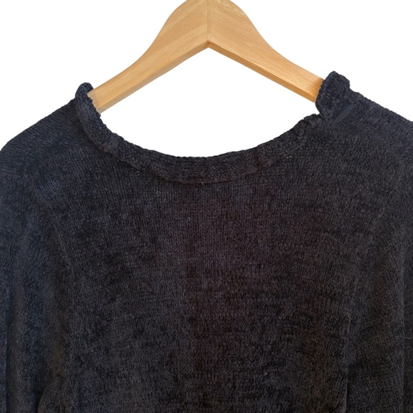 Y2K Sigrid Olsen Sport Women's Black Sweater Sz M 3/4 Sleeve Minimalist New - Picture 6 of 9